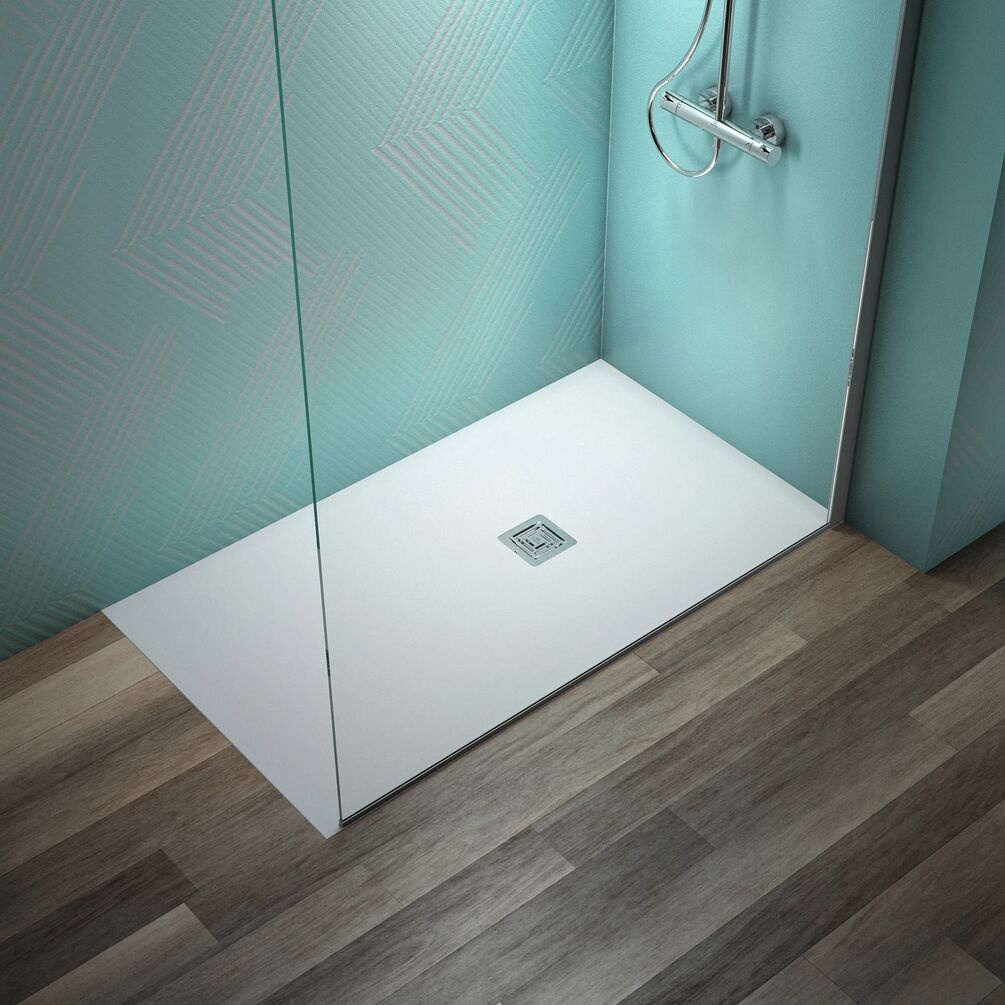 Lifestyle image of Ideal Standard Ultraflat S+ Pure White 1400 x 800mm Stone Resin Shower Tray